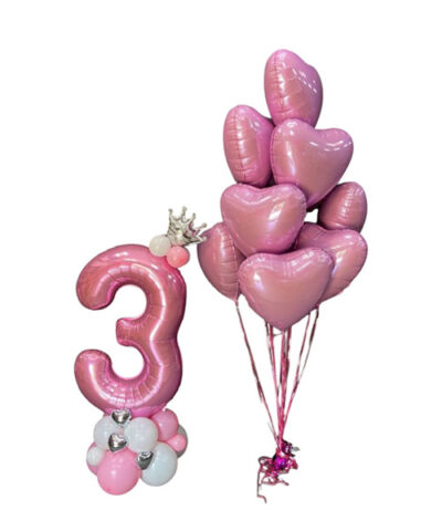 Globos Corazón Rosa